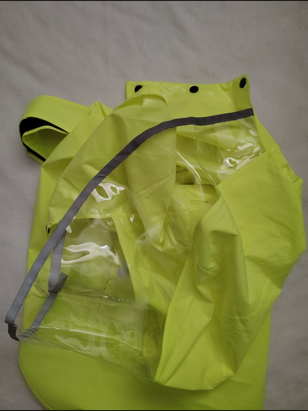 Neon Yellow Reflective Waterproof Dog Raincoat Vest Jacket 2XL NWT